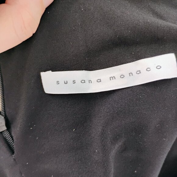 Susana Monaco extreme Cut Out Long Sleeve Dress in Black sold on revolve midi - Picture 12 of 13